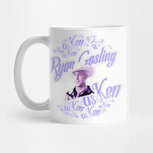 Barbie movie 2023 Ryan Gosling as Ken graphic illustration design by ironpalette Mug